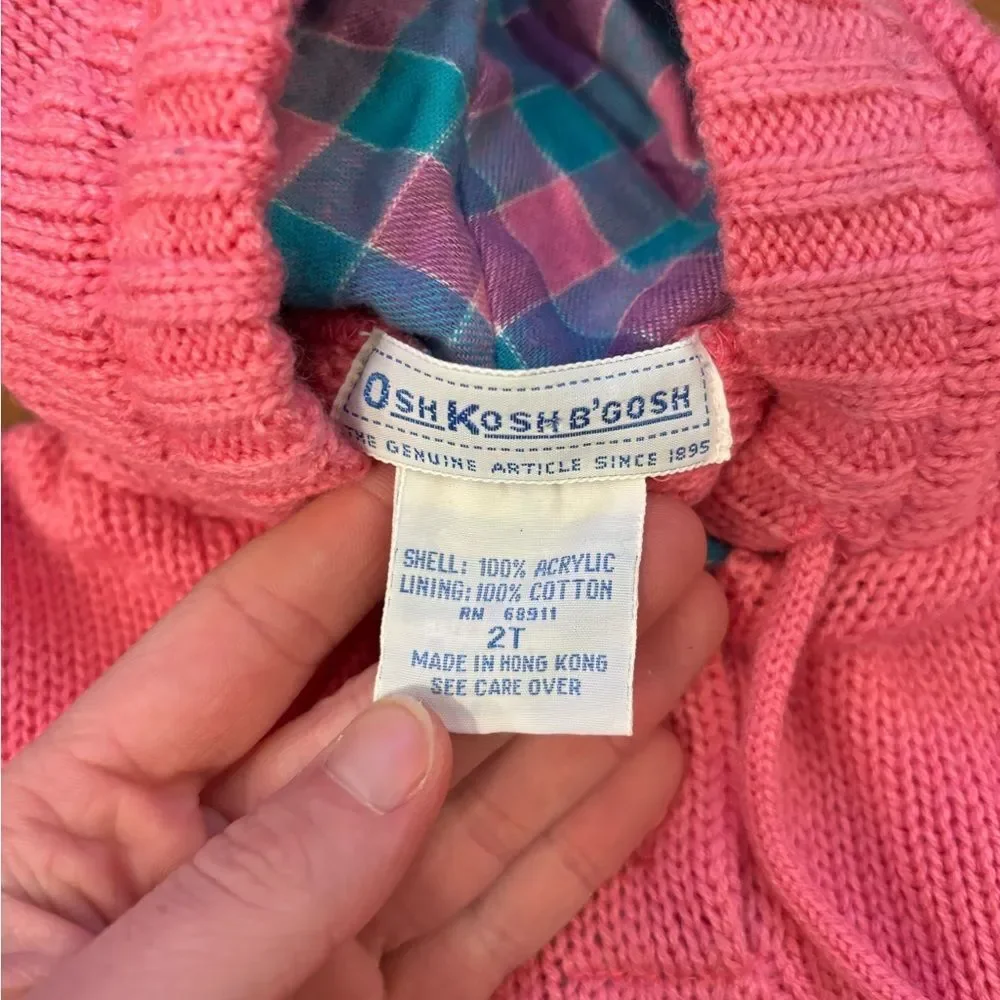 Osh Kosh B’Gosh vintage pink sweater hoodie